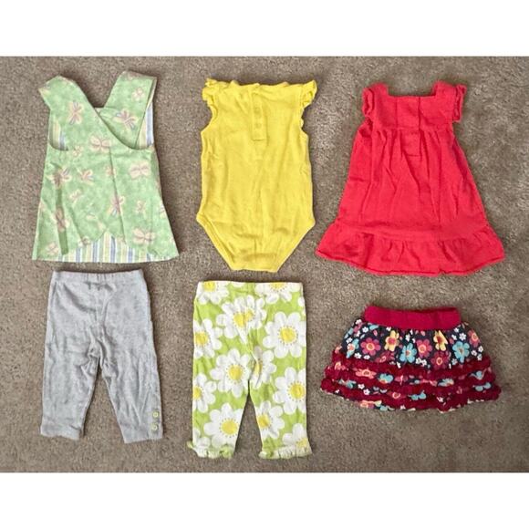 Carters & Circo 6 Piece Baby Bundle Girl 9 Months Pre Owned Casual Comfort - Picture 2 of 4
